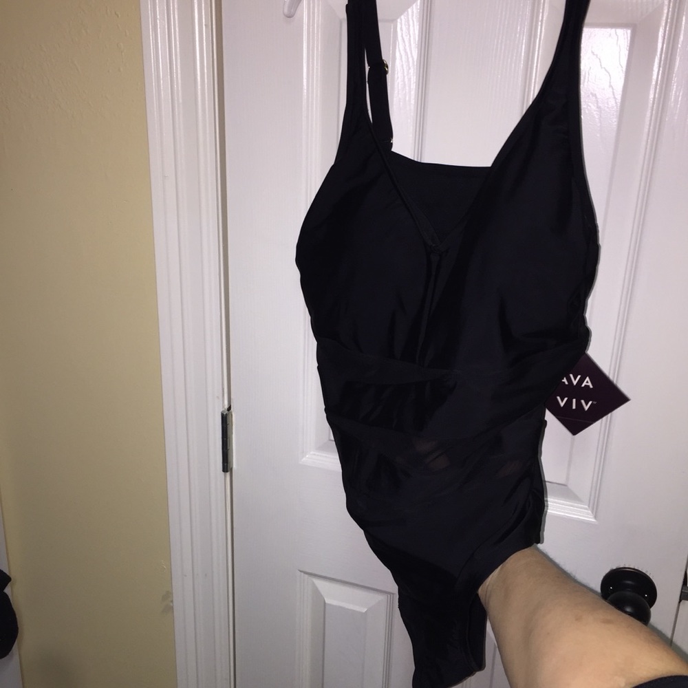 Black Swimsuit with see thru accents Size 22W